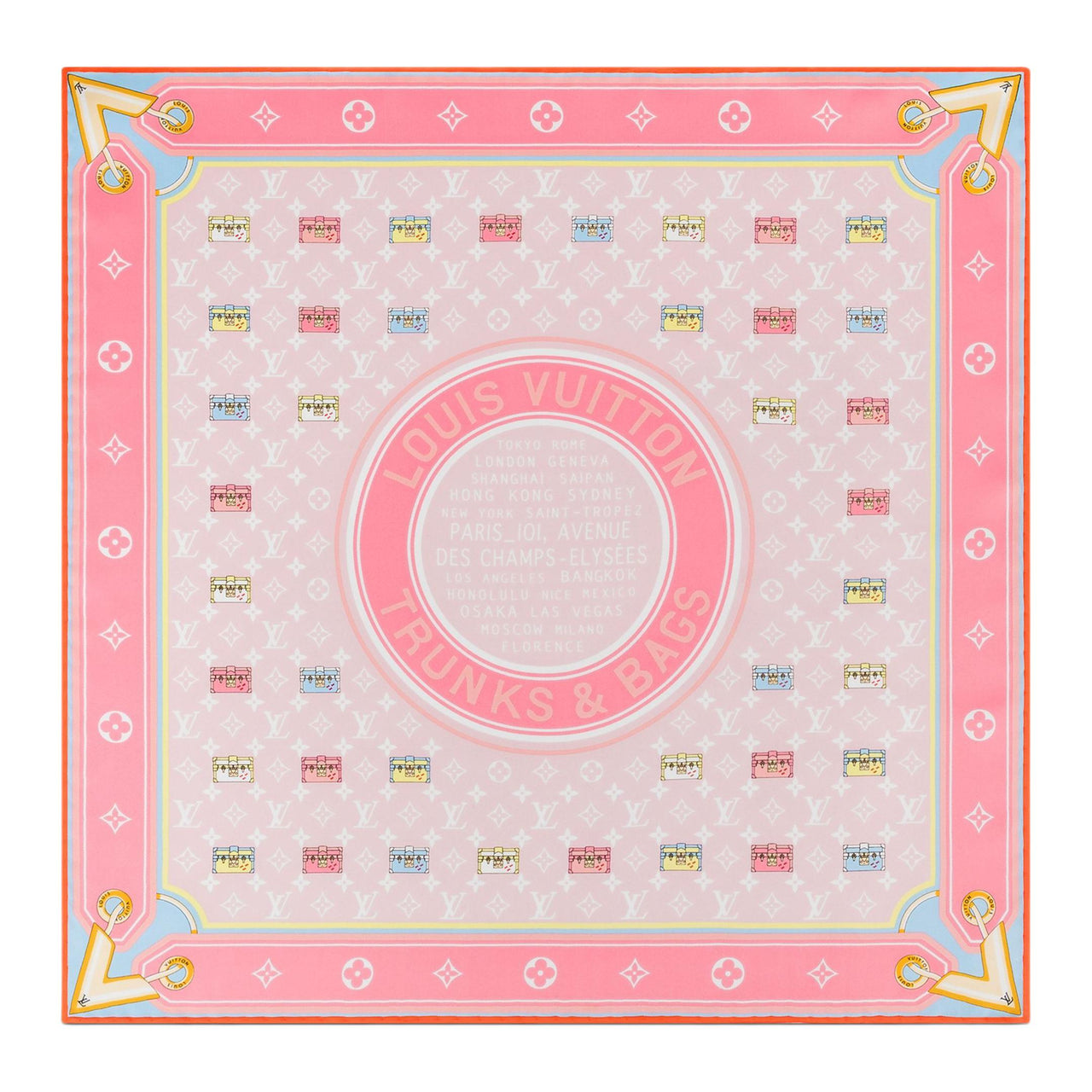 LOUIS VUITTON Silk Silk Scarves Women's Pink