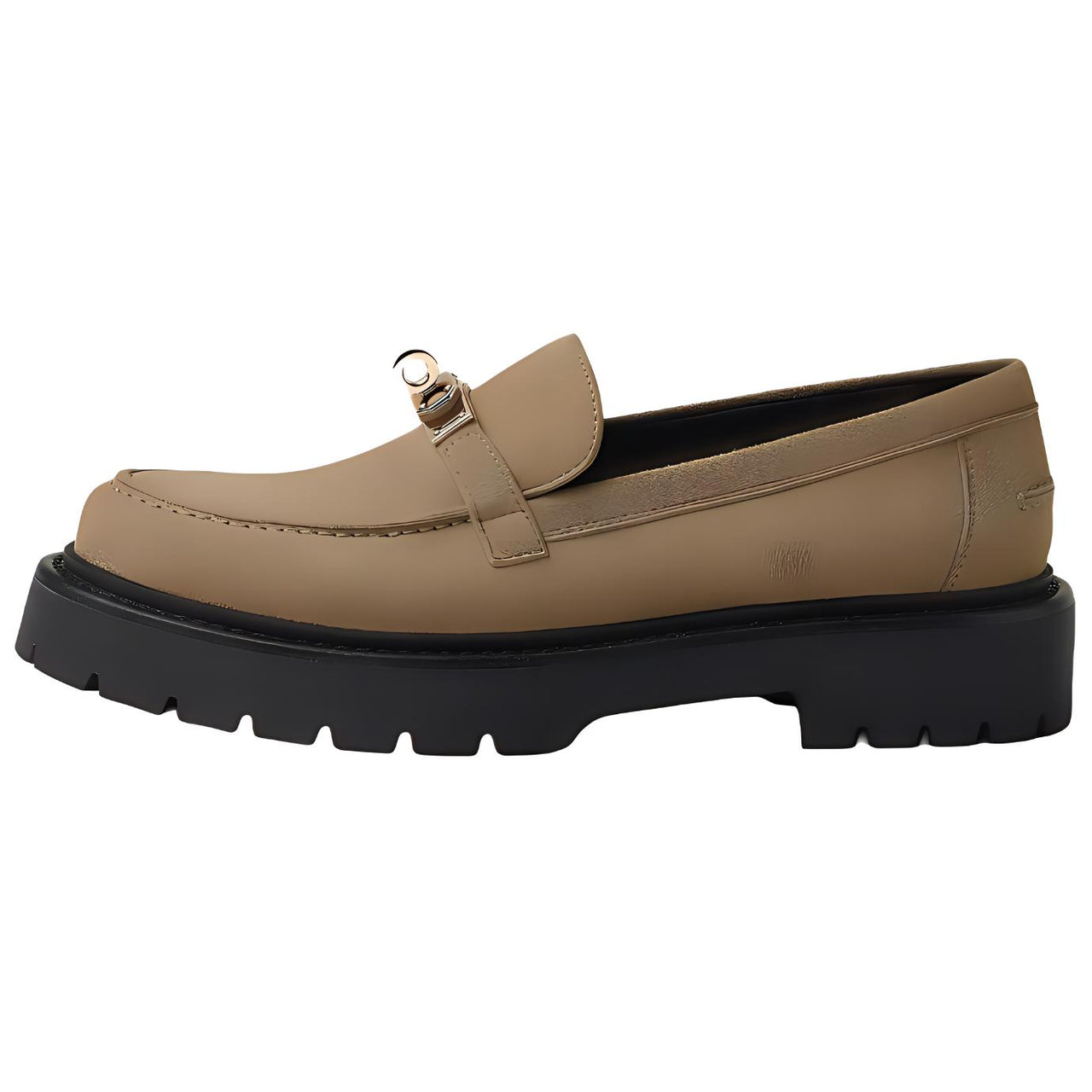 HERMES Icone Loafers Women's Light Brown