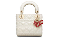 DIOR Lady Dior Sheepskin Daisie Bag Shoulder Bag Crossbody Bag Handbag Extra Mini Women's Milk White