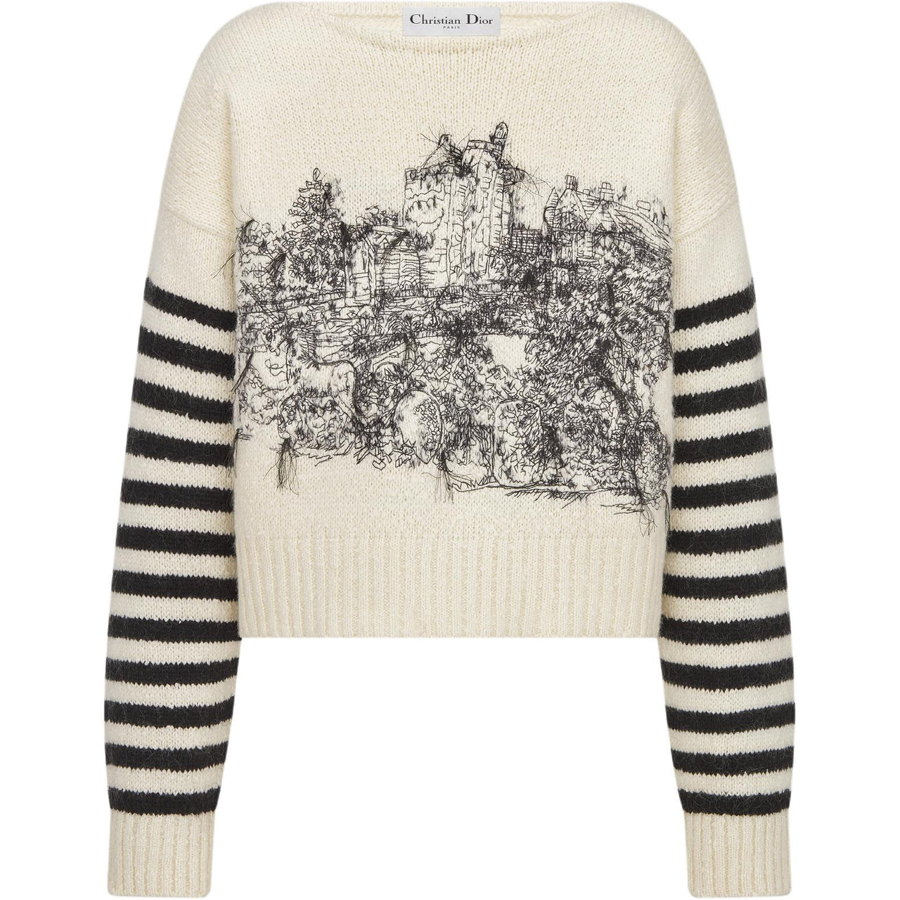 DIOR FW24 Sweater Women's Black White