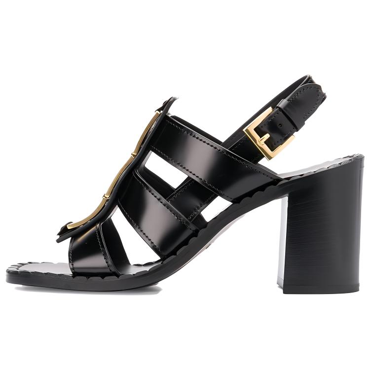 PRADA Block Heel High Heels 8.5cm Women's Black