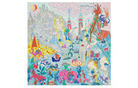 HERMES Silk Scarves Women's Light Blue