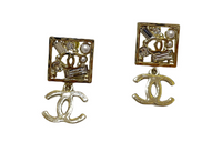 CHANEL Stud Earrings Women's Gold