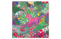 HERMES Silk Scarves Women's Peach Pink Zebra
