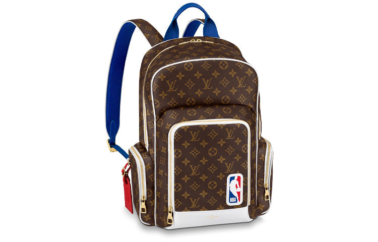 LOUIS VUITTON Leather Backpack Men's Brown
