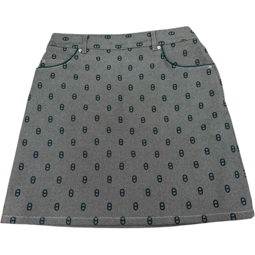 HERMES Denim Short Skirts Women's Gray Blue