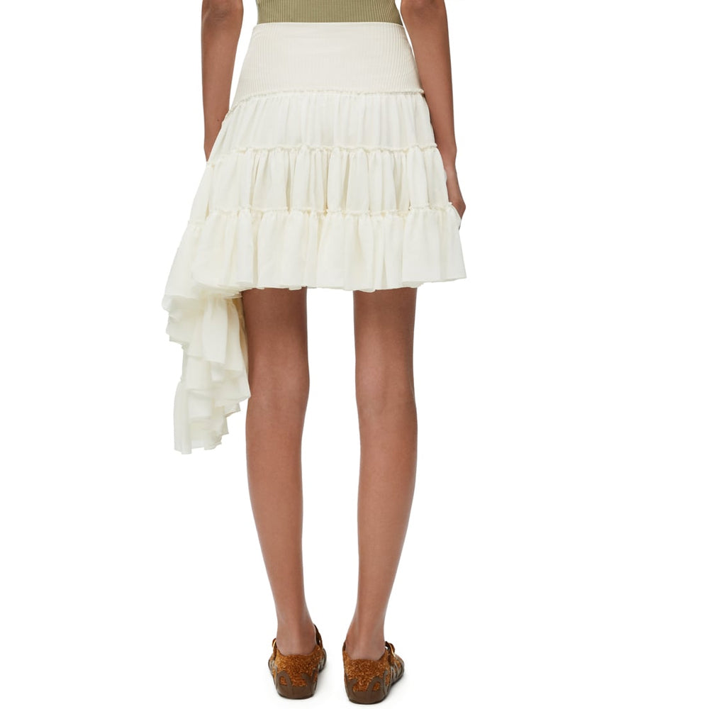 LOEWE Ruffled Asymmetric Miniskirt