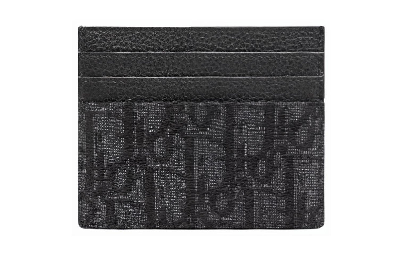 DIOR Cow Leather Card Holder Card Holder Men's Black