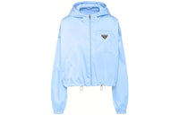 PRADA Re Nylon Cropped Jacket Celeste Blue