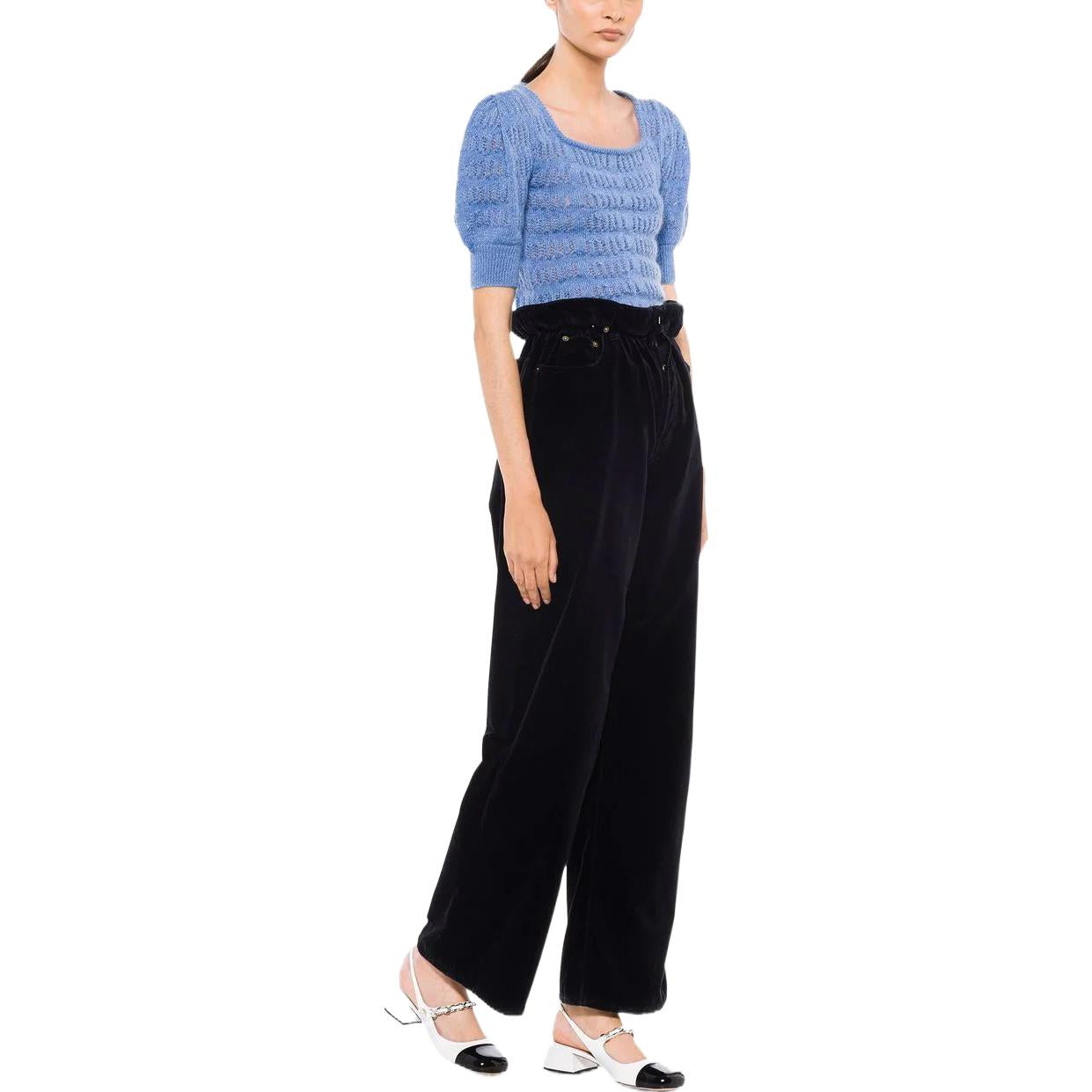 MIU MIU SS22 Crop Top Women's Blue
