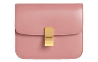 CELINE Classic Bo Polished Calfskin Tofu Bag Small Square Bag Shoulder Bag Crossbody Bag Women's Classical Rose