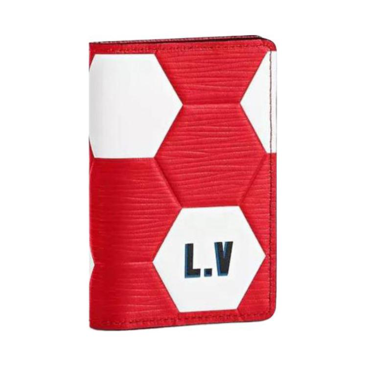 LOUIS VUITTON Epi Leather Wallets Card Holders Regular Men's Red White