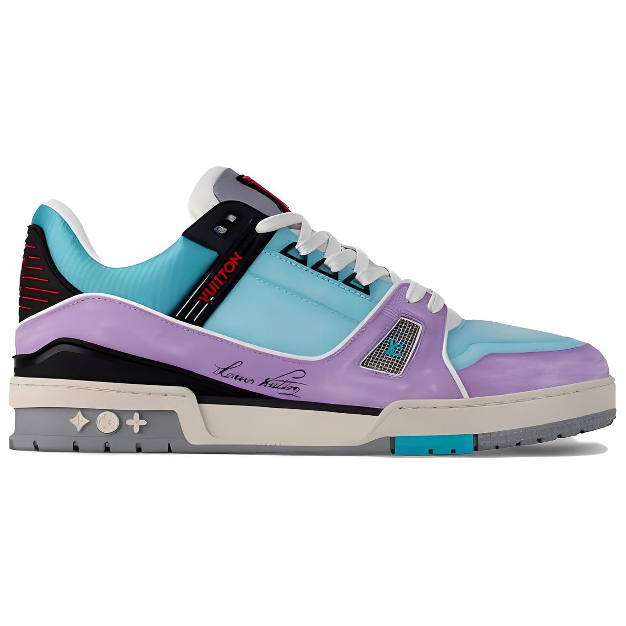LOUIS VUITTON Trainer Low Top Skateboard Shoes Unisex Blue Purple