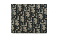 DIOR Canvas Canvas Bag Wallets Men's Beige & Black