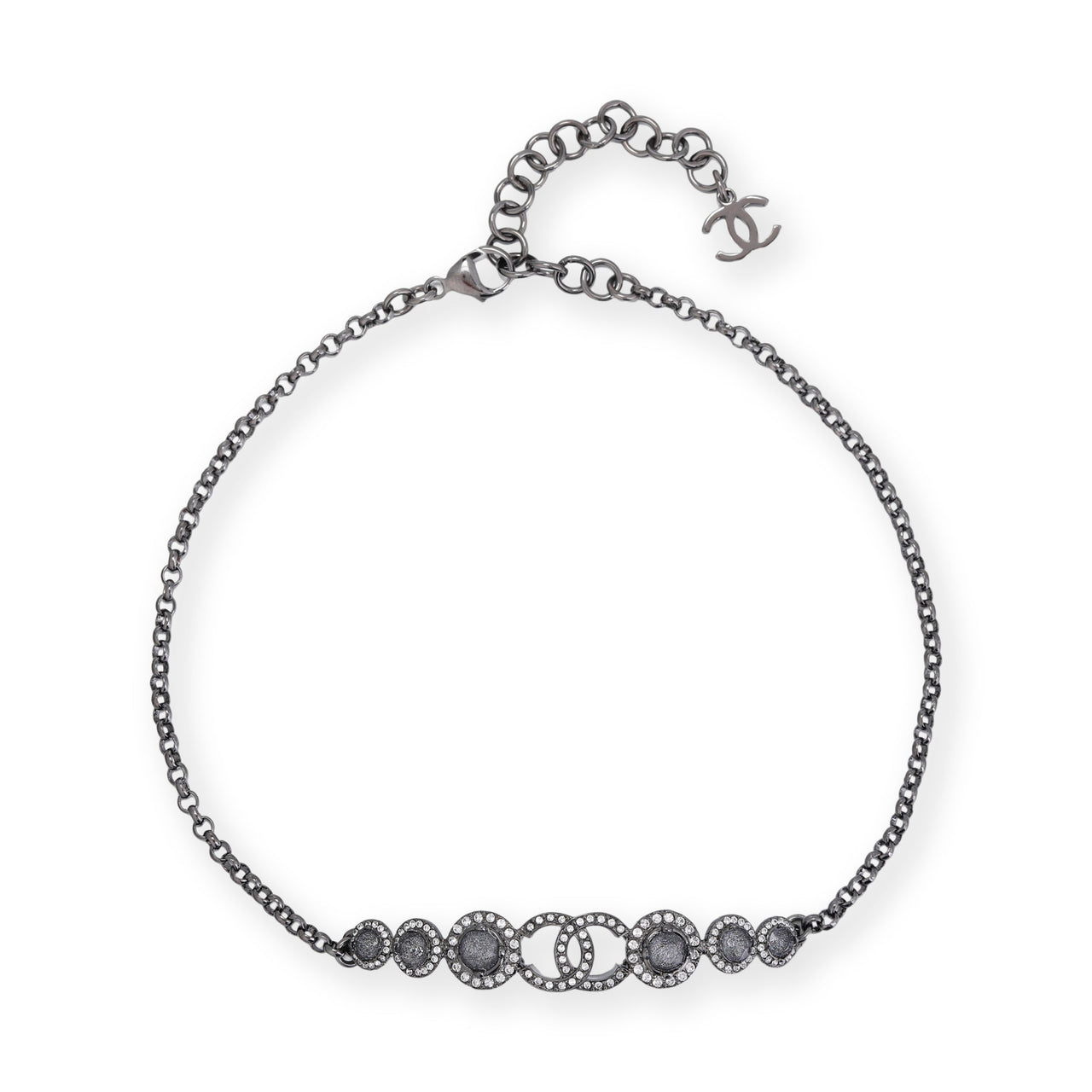 CHANEL Metal Necklaces Women's Silver