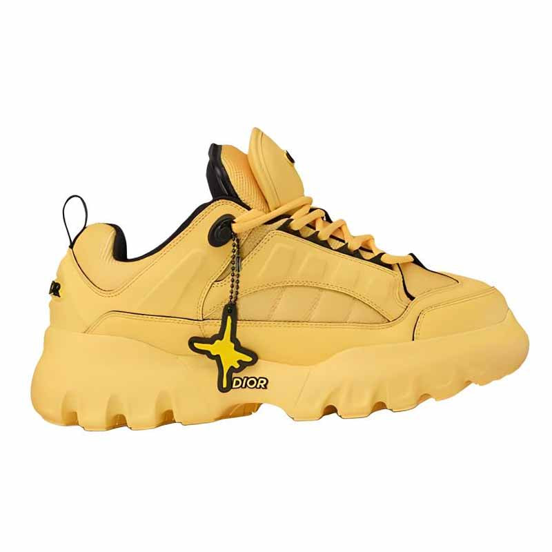 DIOR Snow DIOR AND LEWIS HAMILTON Dior Low Top Casual Shoes Men's Yellow Independent Numbering Limited Edition