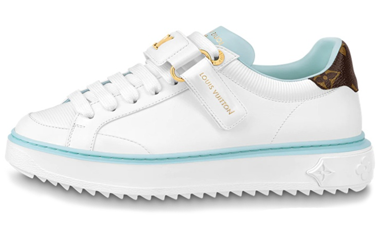 LOUIS VUITTON Time Out Sneakers 'White Blue Brown' Women's