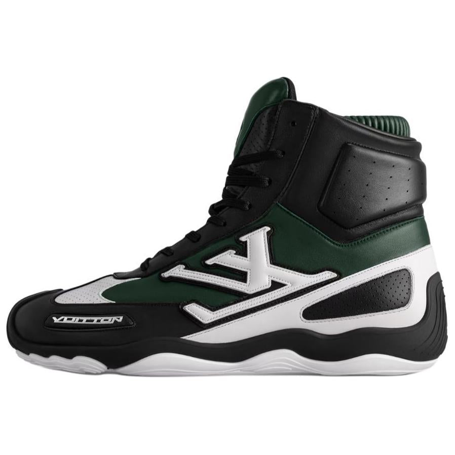 LOUIS VUITTON Footprint Racing 2025 Spring And Summer Men's Collection High-Top Casual Shoes Men's Black