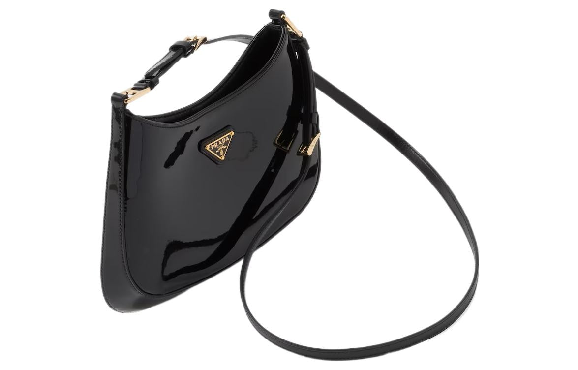 PRADA Cleo Leather Portable Crossbody Bag Shoulder Bag Women's Black