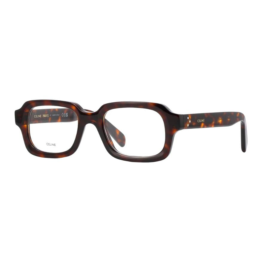 CELINE Acetate Square Eyeglass Frames Unisex Tortoiseshell