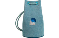 HERMES Canvas Clutch Canvas Bag Storage Bag Women's Blue
