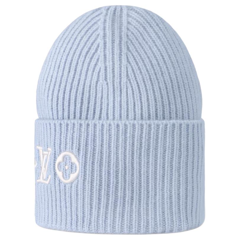 LOUIS VUITTON Sheep Wool Beanies Women's Sky Blue