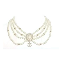 CHANEL Metal Resin Glass Pearl Crystal Necklaces Women's Gold
