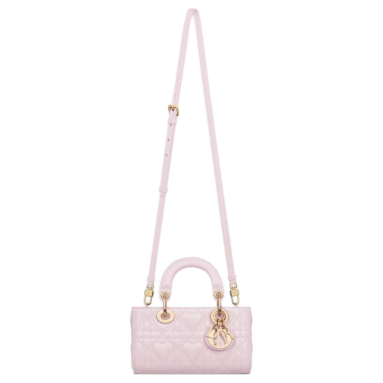 DIOR Lady D Joy Lambskin Lady Dior Bag, Shoulder Bag, Crossbody Bag, Handbag Extra Mini Women's Light Pink