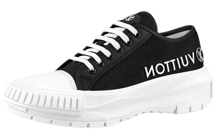 LOUIS VUITTON Squad Sneakers 'Black With Side Logo' Women's