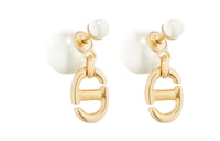 DIOR Earrings Women's Gold/White