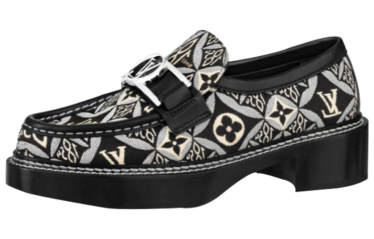 LOUIS VUITTON Lv Academy Shoes 'Black With Monogram' Women's