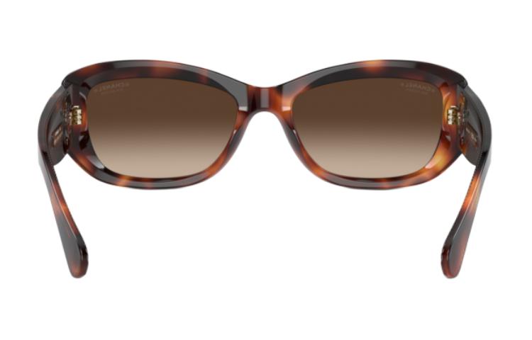 CHANEL Irregular Shape Sunglasses Women's Brown