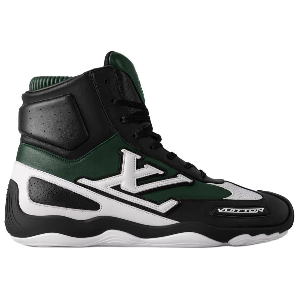 LOUIS VUITTON Footprint Racing 2025 Spring And Summer Men's Collection High-Top Casual Shoes Men's Black