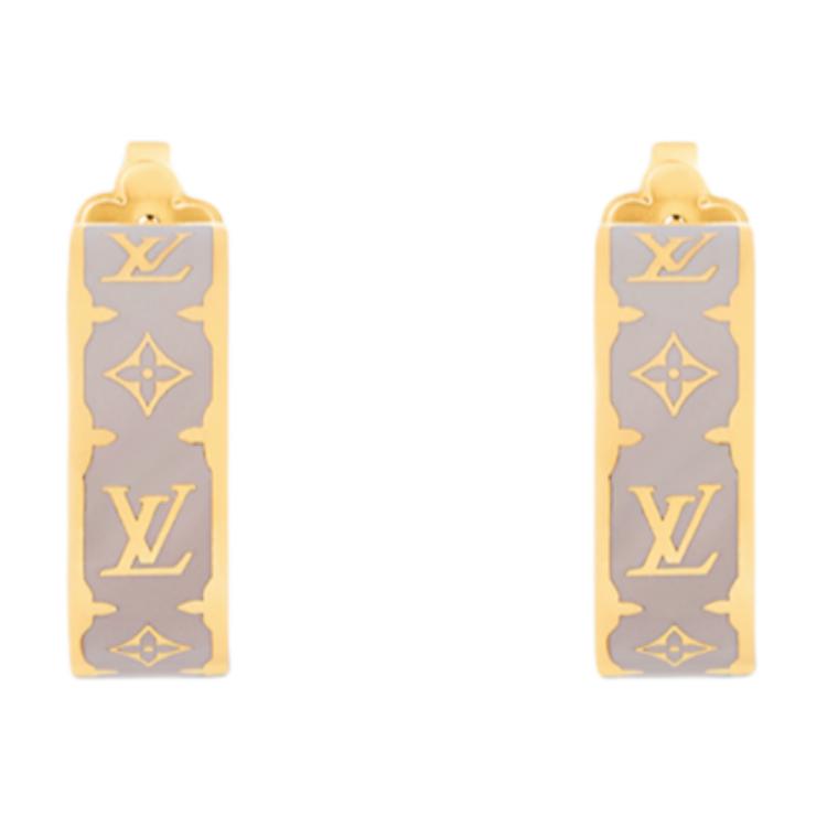 LOUIS VUITTON M02148 Nanogram Enamel Earrings