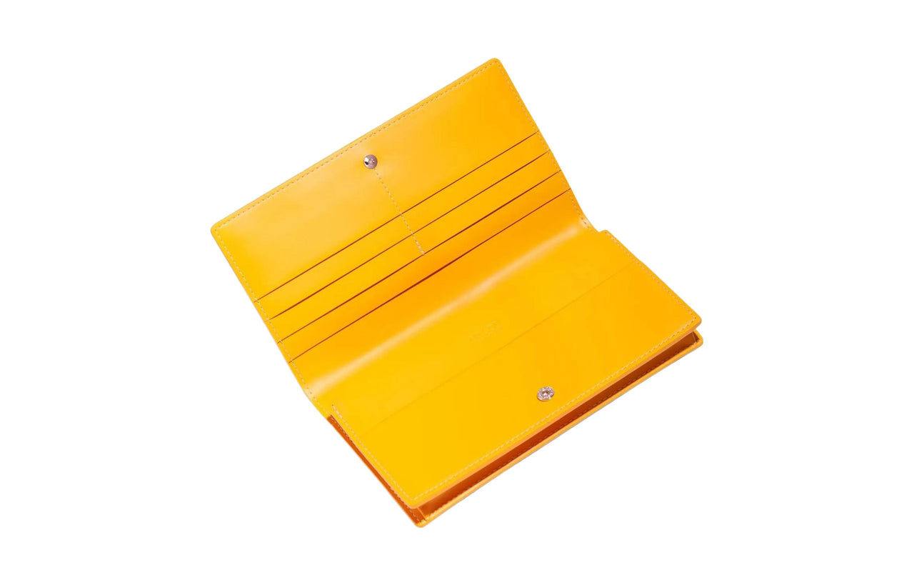 GOYARD RICHELIEU Canvas With Leather Wallet Unisex Yellow