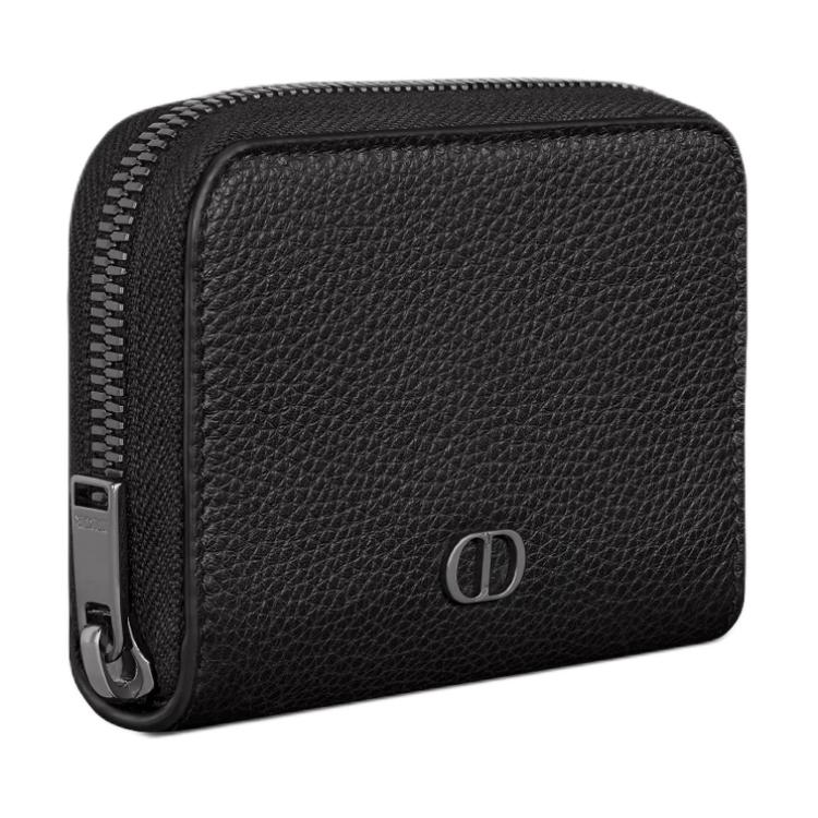 DIOR Grained Calfskin Coin Purse Regular Men's Black