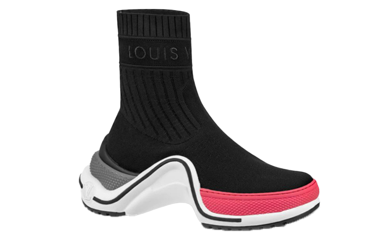 LOUIS VUITTON Lv Archlight High Top Sports Shoes Black/Red Women's
