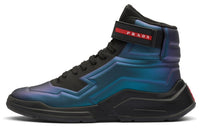 PRADA Wear-Resistant High-Top Sports Casual Shoes Men's Blue