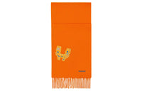 HERMES Knit Scarves Unisex Orange