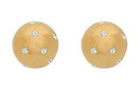SAINT LAURENT Rhinestone Dome Earrings
