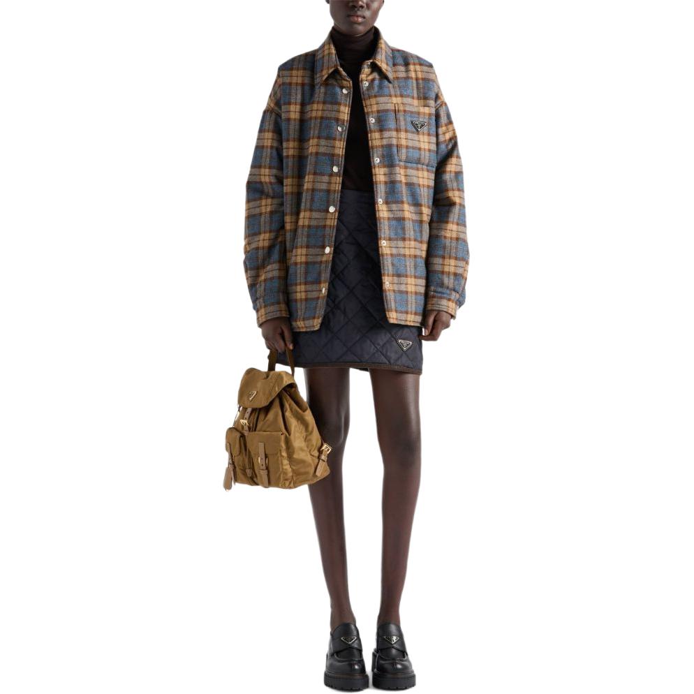 PRADA Checked Wool twill Lumberjack Jacket