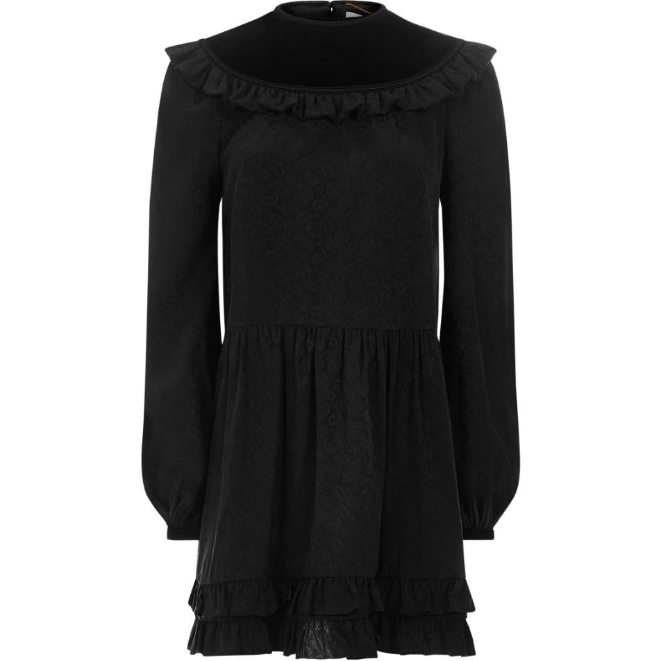 SAINT LAURENT Long-Sleeved Dresses Women's Black
