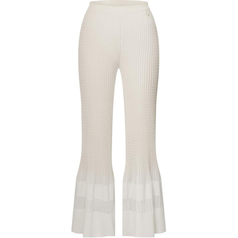 LOUIS VUITTON Scallop Knit Flared Pants