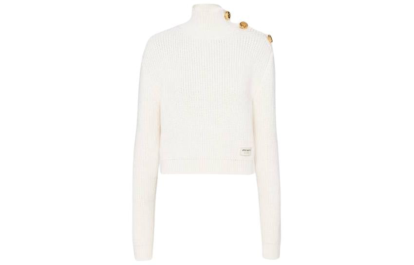 PRADA Button-embellished Wool Jumper