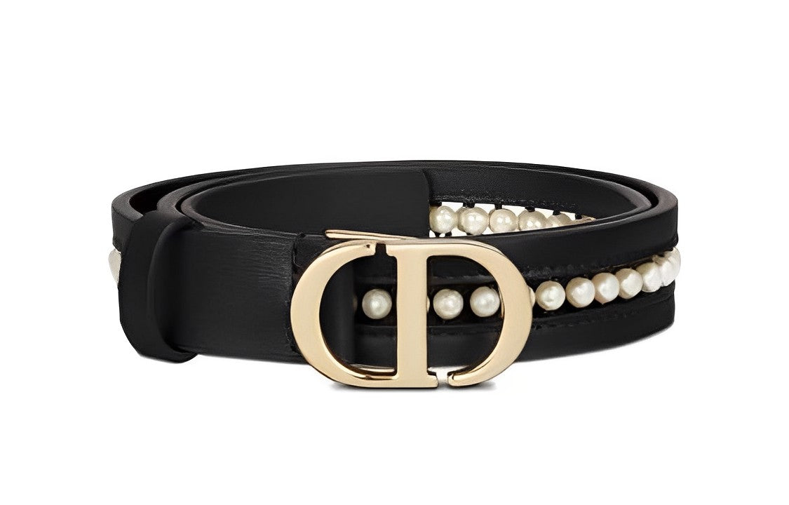 DIOR Leather Belts Women's Black
