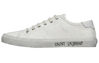 SAINT LAURENT Malibu Distressed Lace-up Sneakers