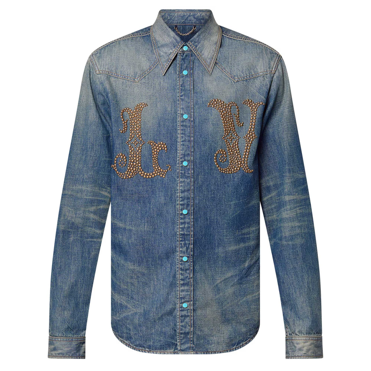 LOUIS VUITTON Fitted Long-Sleeved Denim Shirt