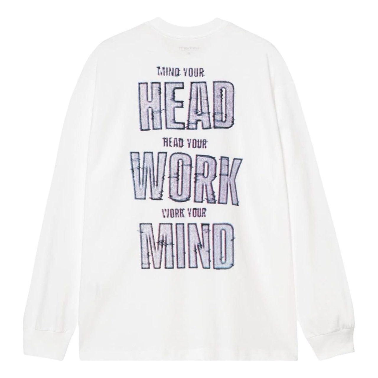 Carhartt WIP Mind Your Head Long Sleeve T-Shirt 'White' I035999-02-XX