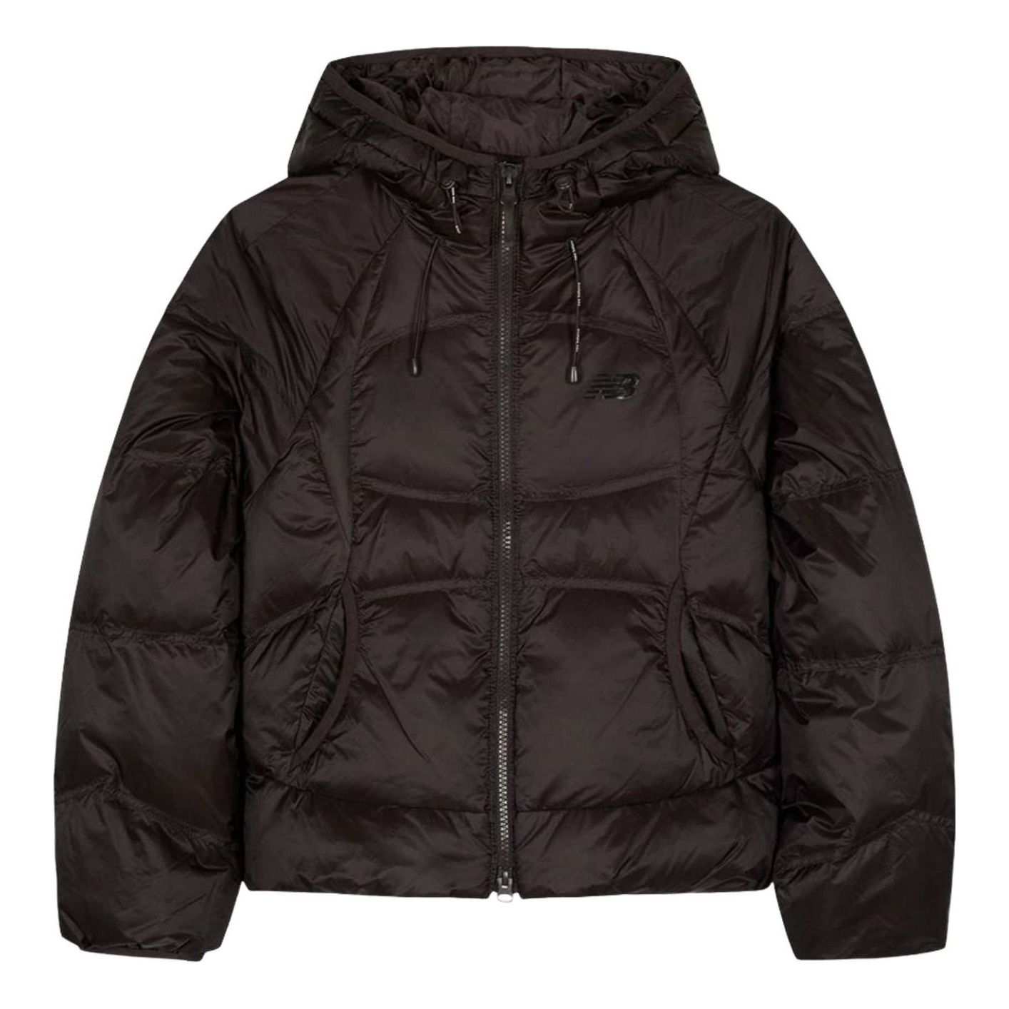 (WMNS) New Balance Flying Hooded Short Down Jacket Asia Sizing 'Brown' NBNPF4W942-85