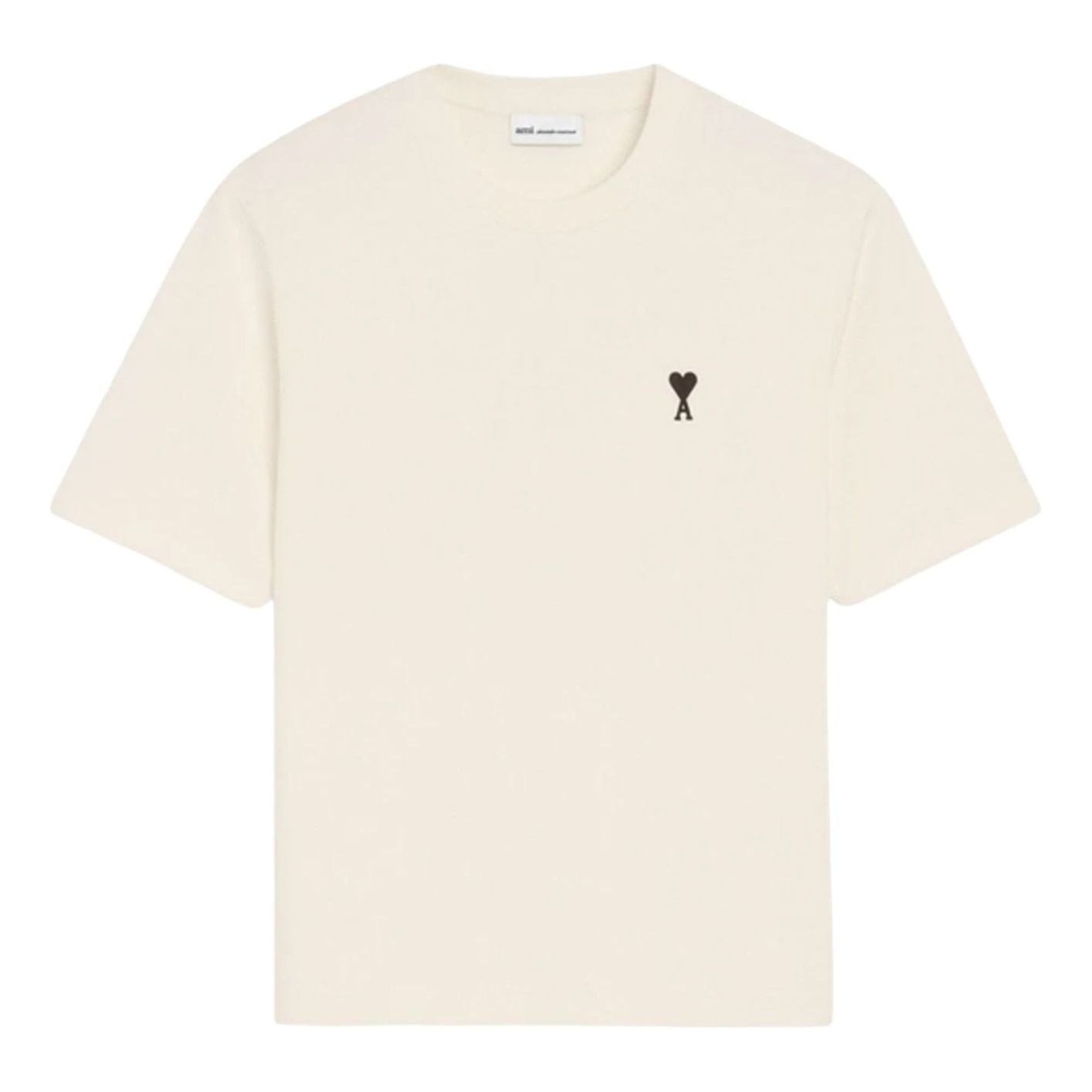 AMI Small Heart Logo Boxy Fit T-Shirt 'White Cream' UTS387-726-136